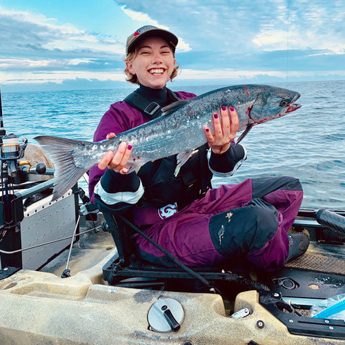 Kayak fishing the Pacific
