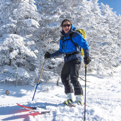 Backcountry skiing Saddleback Mountain