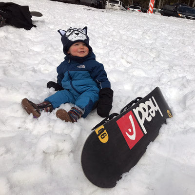 Snowboarding with a toddler