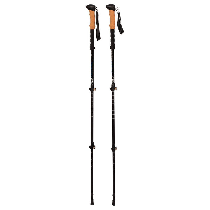 XMmux ALUMINUM 3 PIECE TREKKING POLES WITH CORK HANDLES - Next Adventure