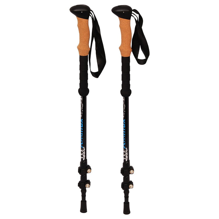 XMmux ALUMINUM 3 PIECE TREKKING POLES WITH CORK HANDLES - Next Adventure