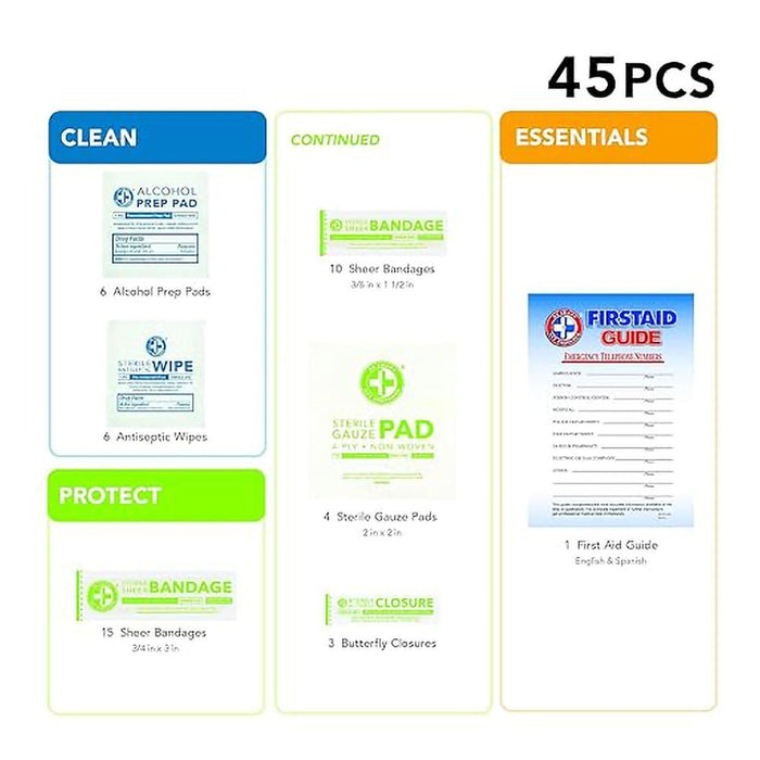 Be Smart Get Prepared AWAY WE GO FIRST AID-45 PIECE - Next Adventure