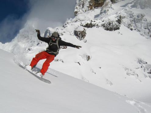 Early Season Backcountry Snowboarding on Mt. Hood