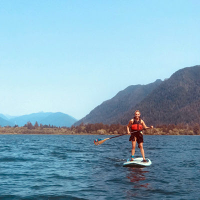 Paddleboarding Lake Quinault, WA