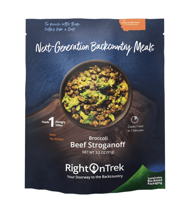 RightOnTrek BROCCOLI BEEF STROGANOFF 1 PERSON - Next Adventure